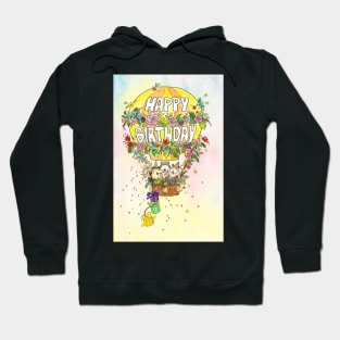 Happy Birthday Balloon greeting card Hoodie